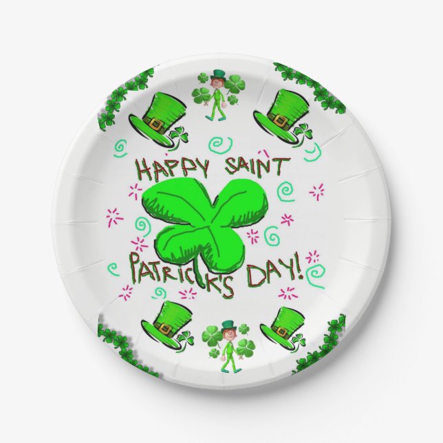 Paper plates St. Patrick's Day (Front)