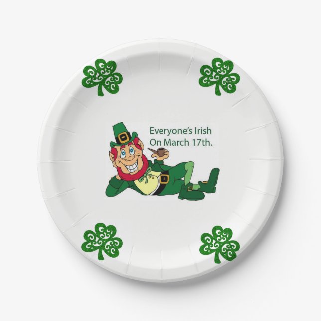Paper plates St. Patrick's Day (Front)