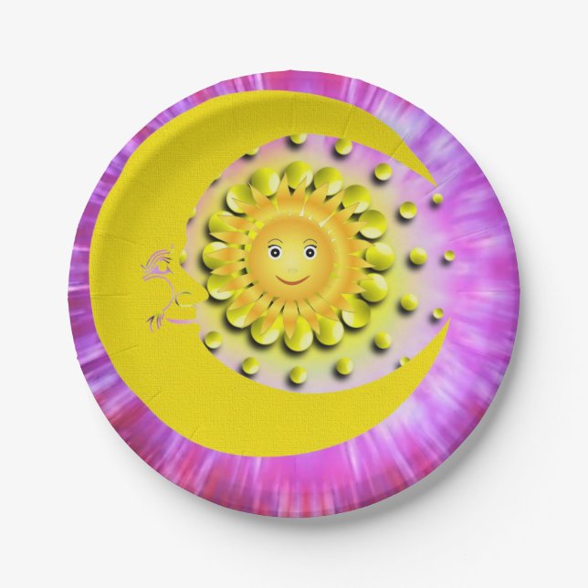 Paper Plates, Sun Moon Plate (Front)