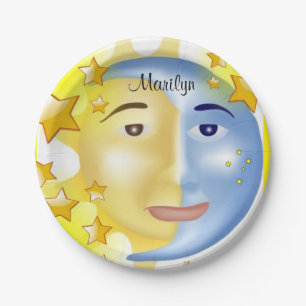 Paper Plates, Sun Moon Stars Paper Plate