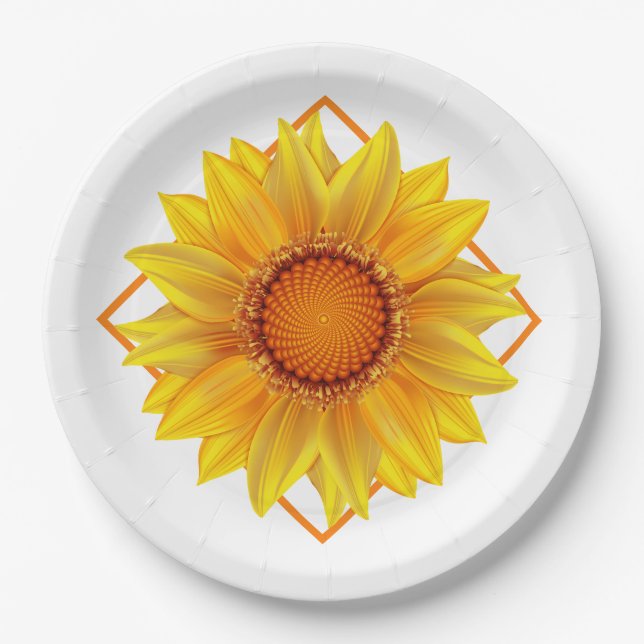 Paper Plates-Sunflower Paper Plate (Front)