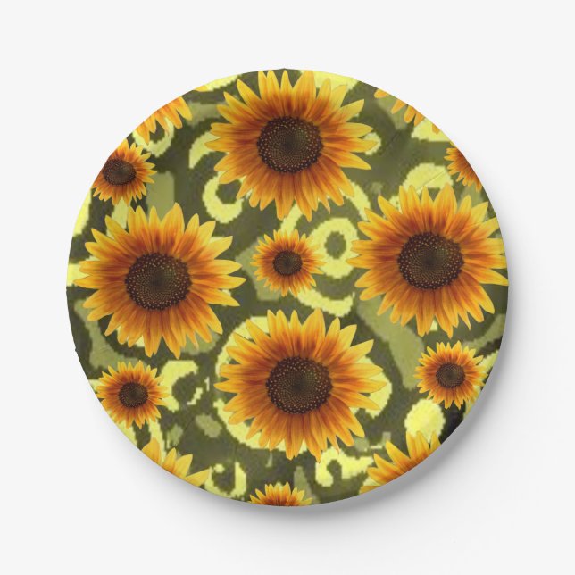Paper plates Sunflowers (Front)