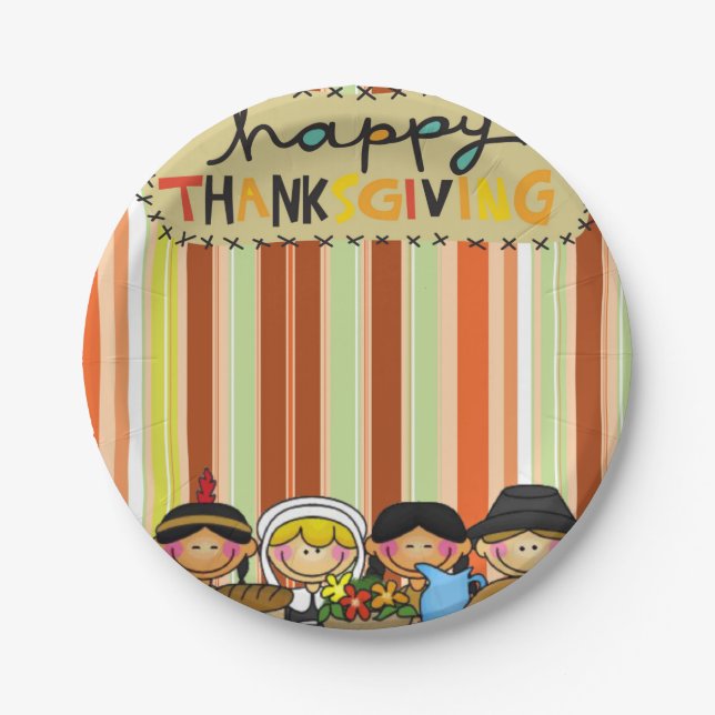Paper plates Thanksgiving (Front)