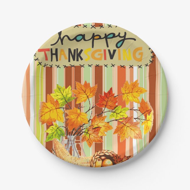Paper plates Thanksgiving (Front)