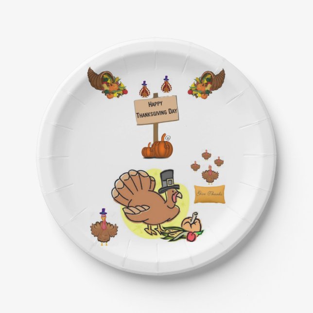 Paper plates Thanksgiving (Front)