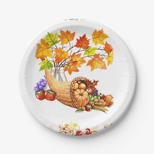 Paper plates Thanksgiving (Front)
