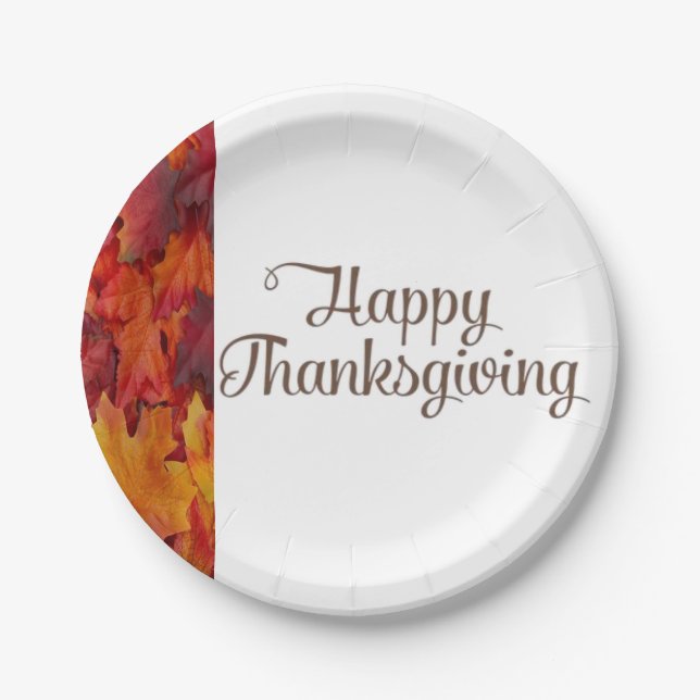 Paper plates Thanksgiving (Front)