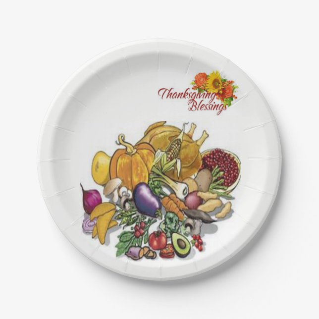 Paper plates Thanskgiving (Front)