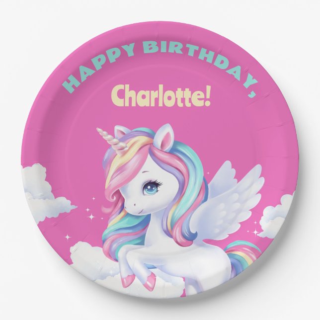 Paper Plates to a magical birthday party. (Front)