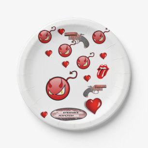 Paper plates Valentine's