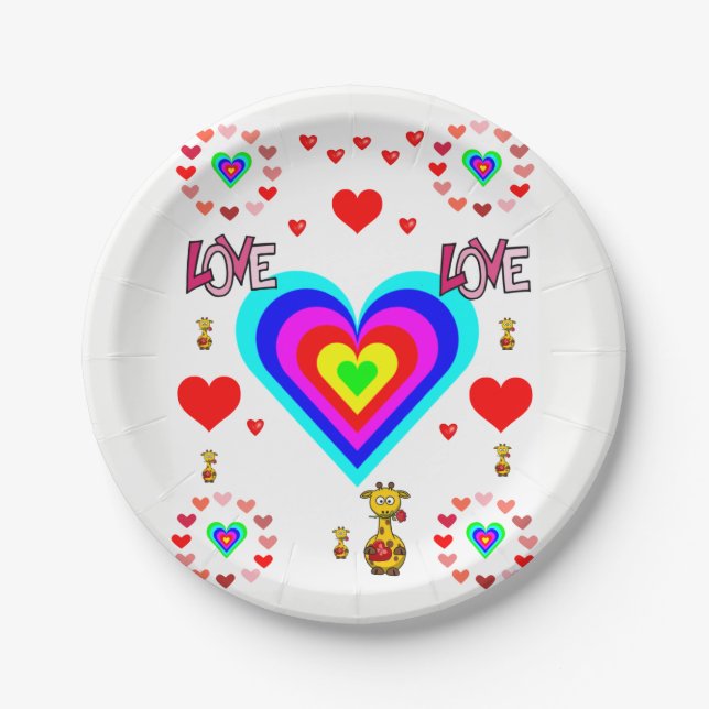 Paper plates Valentine's (Front)