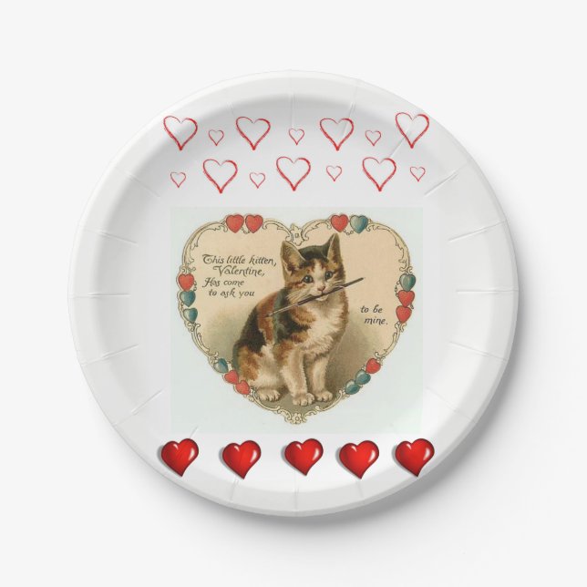 Paper plates Valentine's (Front)