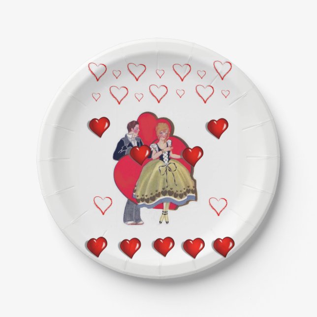 Paper plates Valentine's (Front)