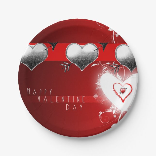 Paper plates Valentine's (Front)