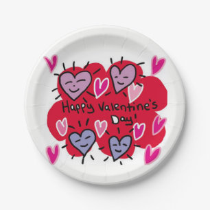 Paper plates Valentine's Day