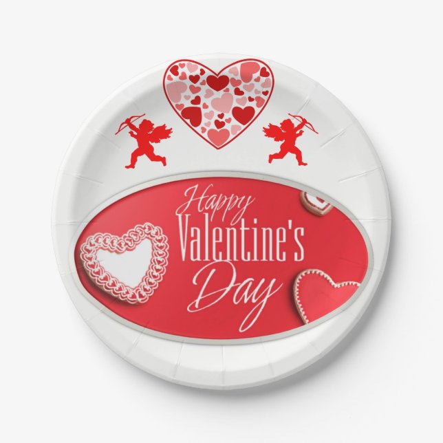 Paper plates Valentine's Day (Front)