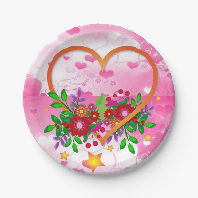 Paper plates Valentine's Day (Front)