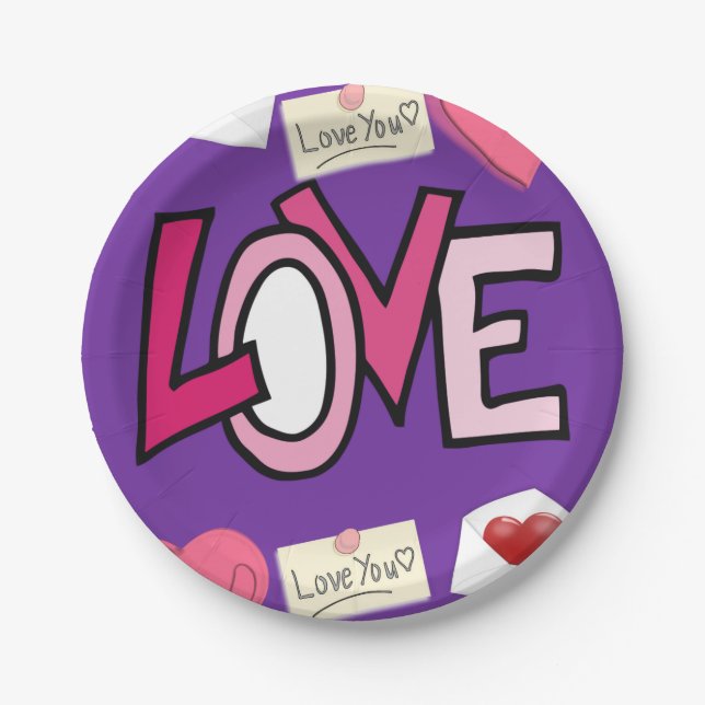 Paper plates Valentine's Day (Front)