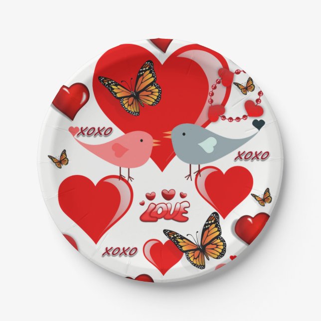 Paper plates Valentine's Day (Front)