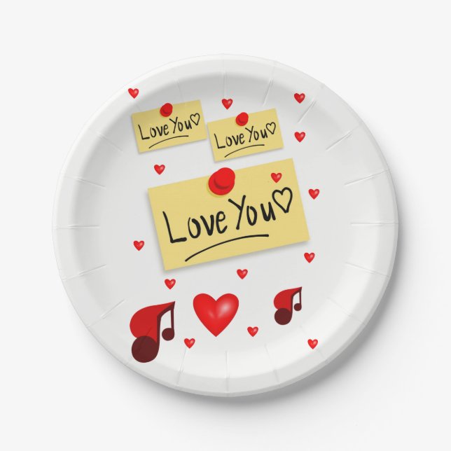 Paper plates Valentine's Day (Front)