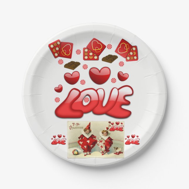 Paper plates Valentine's Day (Front)