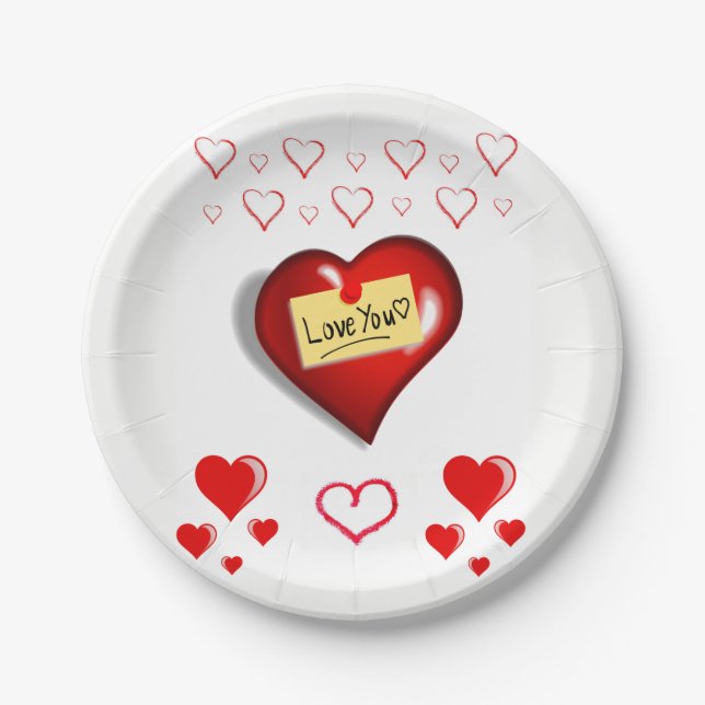 Paper plates Valentine's Day (Front)