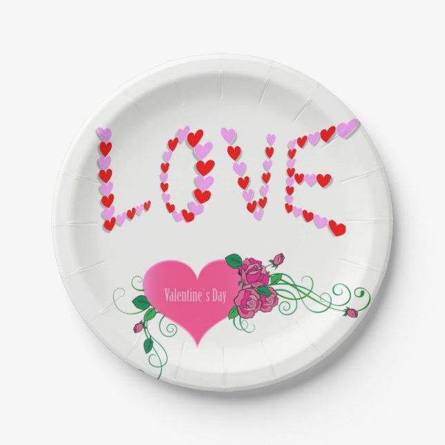 Paper plates Valentine's Day (Front)