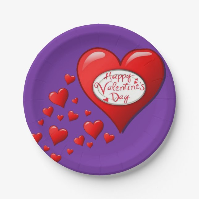 Paper plates Valentine's Day (Front)