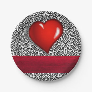 Paper plates Valentine's Day Heart