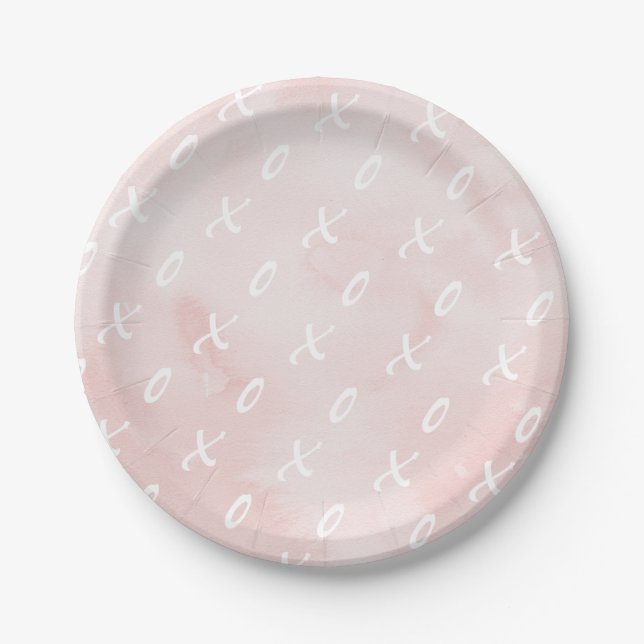 Paper Plates Valentines X and O Pattern (Front)