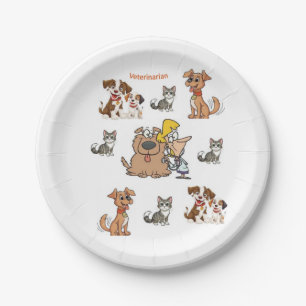 Paper Plates Veterinarian Cats Dogs