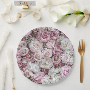 Paper Plates - Victorian Roses Collage