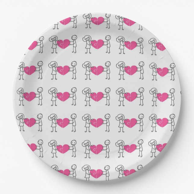 Paper Plates/Wedding Couple Plate (Front)