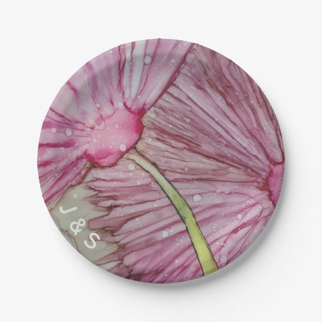 Paper Plates Wedding Turquoise and Lavenders (Front)