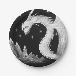 Paper Plates with Dragon at Night