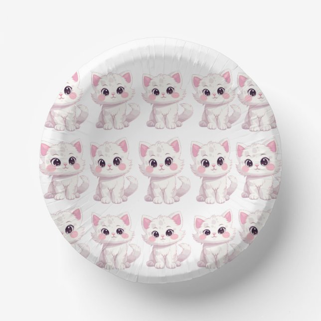 paper plates with kitty images (Front)