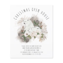 PAPER Polar Bear Christmas Open House Invite