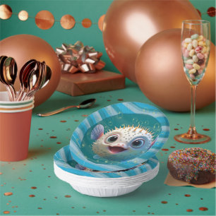 Paper Pufferfish Bowl Plate