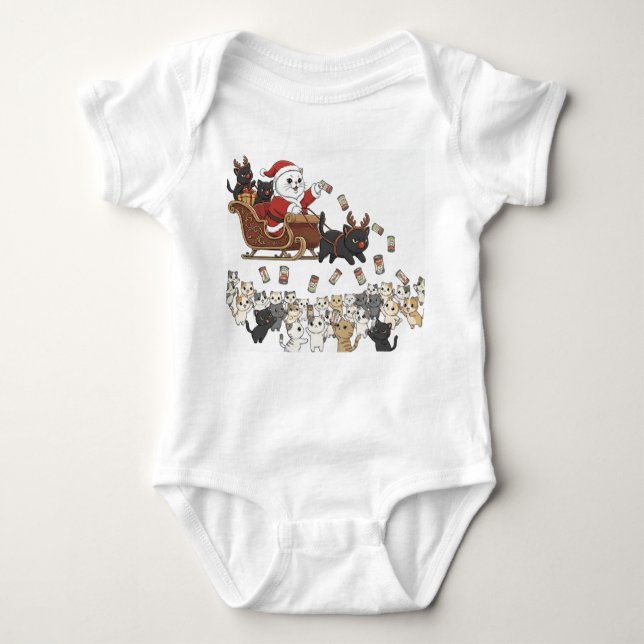 Paper&Pukku Merry Christmas! Baby Bodysuit (Front)