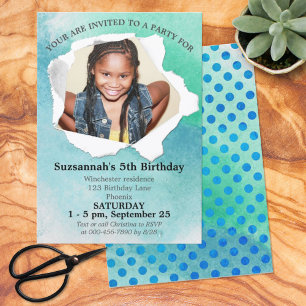 Paper Punch Shape Photo Pastel Watercolor Template