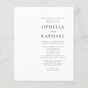 PAPER QR Code Black White Bohemian Wedding Invite