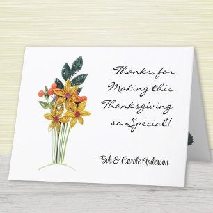 Paper Quilling Print Thank You Holiday Note Card