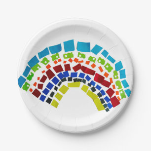 Paper rainbow plate