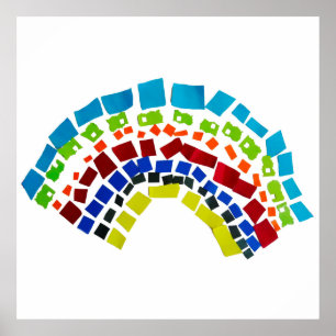 Paper rainbow poster