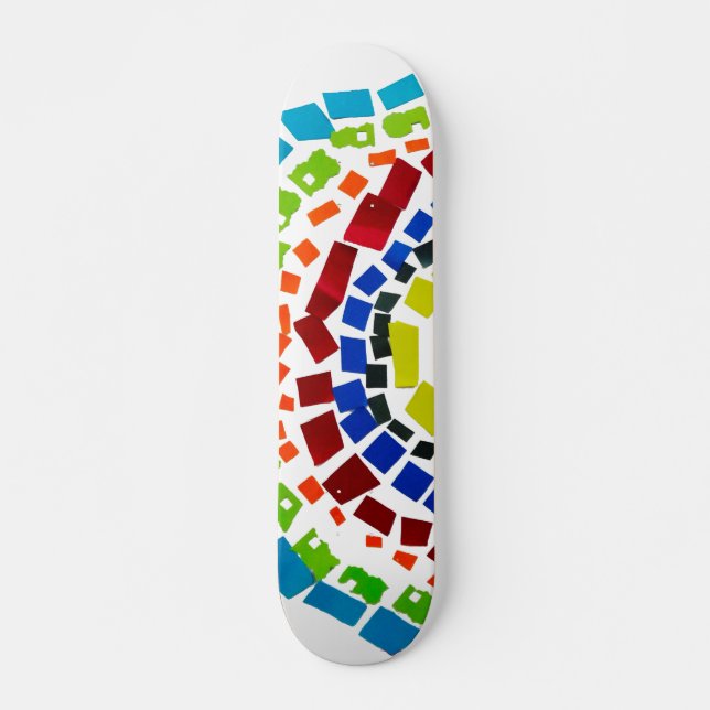 Paper rainbow skateboard (Front)