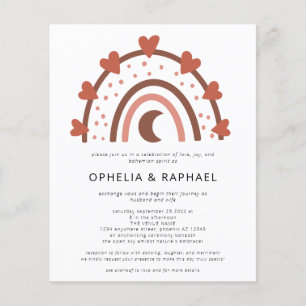 PAPER Rainbow Terracotta QR Code Boho Wedding