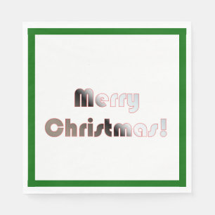 Paper Red, White and Green Napkin