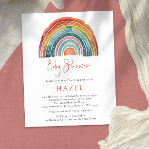 PAPER Retro Boho Rainbow Bohemian Baby Shower