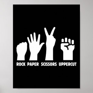 Paper Rock Scissors Uppercut Boxing Martial Arts K Poster