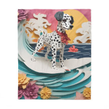 Paper Rococo Dalmatian Surfing Pastel Colours